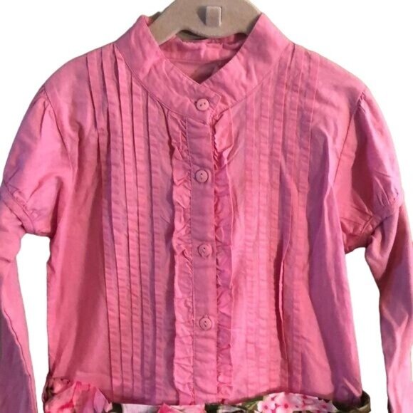 Beetlejuice Button Down, Drop Waist and Layered Strips' Dress, Size 7 - Picture 3 of 5